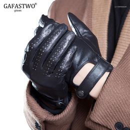 Only Faith Mens black and white stripes warm fingers sheepskin gloves Only Faith Mens black and white stripes warm fingers sheepskin gloves