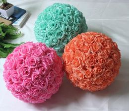 8 Inch Wedding Artificial Rose Silk Flower Ball Hanging Decor Centerpiece