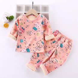 Pink OULII Newborn Baby Cartoon Cow Warm Outfits Clothes Infant and Toddler Pants Velvet Clothing Sets 100cm Pink OULII Newborn Baby Cartoon Cow Warm Outfits Clothes Infant and Toddler Pants Velvet Clothing Sets 100cm