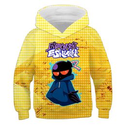 Videojuegos Ropa para Niños Friday-Night-Funkin Hoodie Sudadera 3D Chándal de Manga Larga Pullover Tops Sudaderas con Capucha para Niños