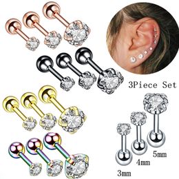 G18 Cartilage Piercing  Crystal  Tragus  Helix  Conch  Earring
