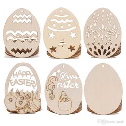 Joyeuses Pâques Easter Pendentif pendaison ornements en bois Pendentifs LAPIN Oeuf
