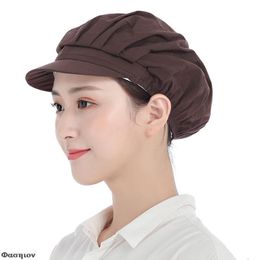 Chef Hat Algodón Cook Café Oscuro Uniforme Camarero Unisex Chef Hat Algodón Cook Café Oscuro Uniforme Camarero Unisex