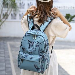 Watercolor Painting Seaside Multifunctional Bundle Backpack Shoulder Bag For Men And Women 