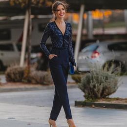 evening jumpsuits with sleeves