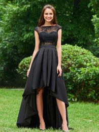 cap sleeve high low dress