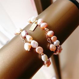 Pulsera de perlas Versátil flor de concha Pulsera de perlas de agua du Pulsera de perlas Versátil flor de concha Pulsera de perlas de agua du