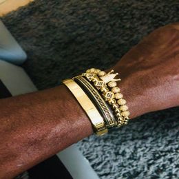 3 Piezasjuegos De Pulsera Tejida De Acero Inoxidable De De 3 Piezasjuegos De Pulsera Tejida De Acero Inoxidable De De