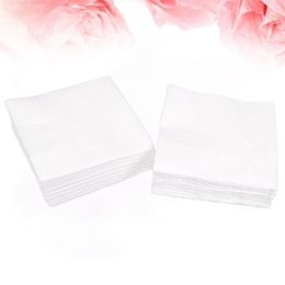 2 x 100PC Blanc Serviettes En Papier Serviettes 33 cm x 33 cm vaisselle 2PLY