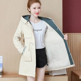 3XL Escudo manera coreana de la Mujer Mujeres Winter espesamiento delgado abajo chaqueta del algodón 3XL Escudo manera coreana de la Mujer Mujeres Winter espesamiento delgado abajo chaqueta del algodón