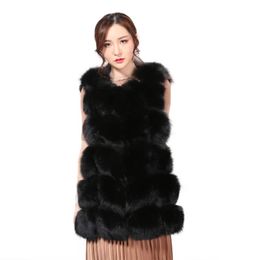 ladies black gilet with fur hood