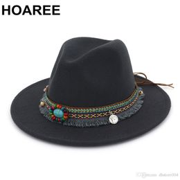TRENDY Mélange Laine Feutre Chapeau melon Fedora Hat Cap Vintage Printemps chapeaux casquettes pour femme TRENDY Mélange Laine Feutre Chapeau melon Fedora Hat Cap Vintage Printemps chapeaux casquettes pour femme