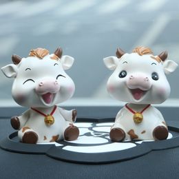 Cute Gold Ox Ornament Resin DIY Animal Figurines Car Desktop Decor Gift Utility Cute Gold Ox Ornament Resin DIY Animal Figurines Car Desktop Decor Gift Utility