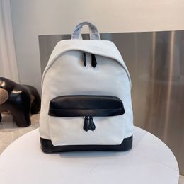 plain white canvas backpack