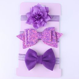 Diadema de doble capa grande de 7 pulgadas para niña cintas elástic Diadema de doble capa grande de 7 pulgadas para niña cintas elástic