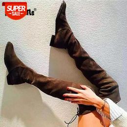 Durante mucho tiempo muslo plataforma botas de gamuza calcetas negro #hgp006