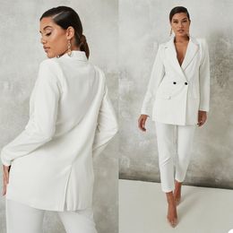 ladies white formal pant suits
