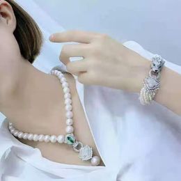 NEW 12-13mm south sea white baroque pearl necklace bracelet set leopard Clasp NEW 12-13mm south sea white baroque pearl necklace bracelet set leopard Clasp