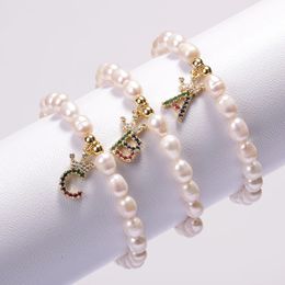 Conjunto de pulseras de perlas naturales de estilo simple dos pulseras exquisitas Conjunto de pulseras de perlas naturales de estilo simple dos pulseras exquisitas