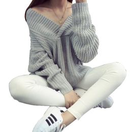 Suéter de costura tops de punto suéter mujer manga larga casual ocio desgaste 
