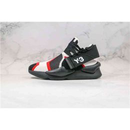black and red y3 trainers