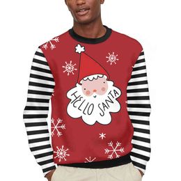 Sudadera Tema de Navidad Reno Jersey Suéter de punto de gran tamaño Sudadera Tema de Navidad Reno Jersey Suéter de punto de gran tamaño