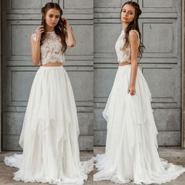 2 piece boho wedding dress