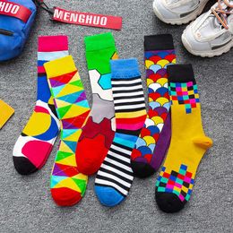 5 Paires Fashion Homme Chaussettes Lot Coton Chaud Coloré Diamant Robe Décontractée Chaussettes 5 Paires Fashion Homme Chaussettes Lot Coton Chaud Coloré Diamant Robe Décontractée Chaussettes