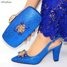 ladies blue evening shoes