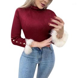 Lutratocro Women Loose Fit Knitwear Plush Fuzzy Winter Jumper Pullover Sweater 