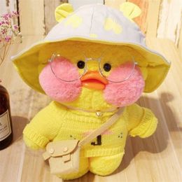 Hot 30cm Lalafanfan Kawaii Cafe Mimi Amarillo Pato de peluche Muñeca rellena linda Hot 30cm Lalafanfan Kawaii Cafe Mimi Amarillo Pato de peluche Muñeca rellena linda
