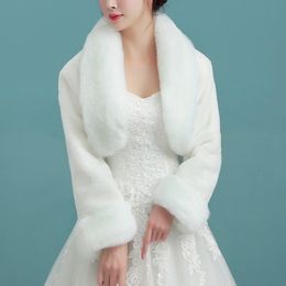 wedding fur jacket ivory