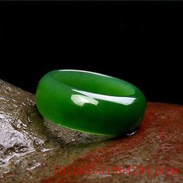 Anillo De Jade Verde Natural Y Tian Jade Chino Amuleto Joyas Anillo De Jade Verde Natural Y Tian Jade Chino Amuleto Joyas