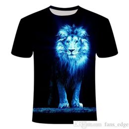 Man's T-shirt White Lion Colorfull printed t-shirt O-neck t-shirt S-3XL 2Color Man's T-shirt White Lion Colorfull printed t-shirt O-neck t-shirt S-3XL 2Color