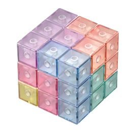 Juguete Montessori De Bloque De Construcción Lindo Cubo De R 