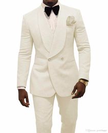 Ivory Mens Suits Man Blazers Groom Wedding Tuxedos Peaked Lapel Bridegroom Suits Ivory Mens Suits Man Blazers Groom Wedding Tuxedos Peaked Lapel Bridegroom Suits