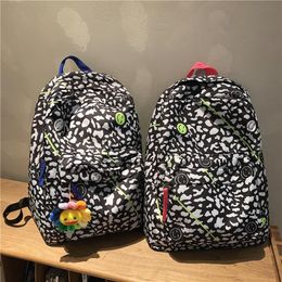 leopard print school bag