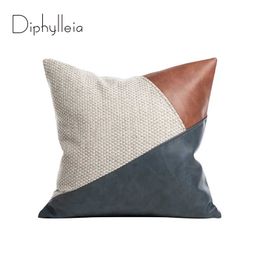half leather pillow
