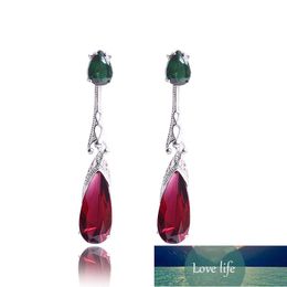 Pendientes de cristal de lujo Super Cool WaterDrop Pendientes largos Mujeres Pendientes grandes Pendientes de cristal de lujo Super Cool WaterDrop Pendientes largos Mujeres Pendientes grandes