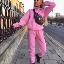 eshion Women Casual Solid Irregular Sweatshirts with Pants Sportwear Set eshion Women Casual Solid Irregular Sweatshirts with Pants Sportwear Set