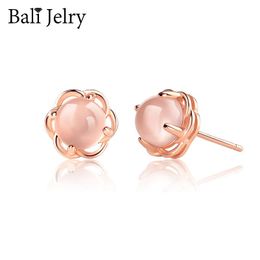 Bali Jelry Fashion Silver 925 Ring Jewelry Circle Pink Gems 