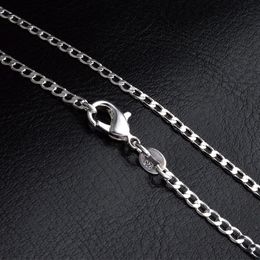 925 plata esterlina sólida de cable de cadena 1.2mm 18-22" Collar Chapado en Oro Rosa