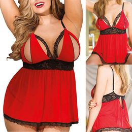 Más tamaño de malla costura nightdress thong pijamas Más tamaño de malla costura nightdress thong pijamas