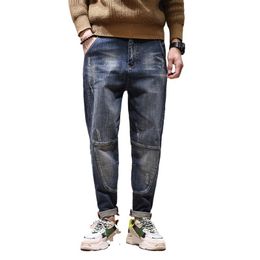 Fensajomon Mens Loose Stretchy Washed Contrast Harem Pants Casual Jeans Denim Pants Fensajomon Mens Loose Stretchy Washed Contrast Harem Pants Casual Jeans Denim Pants