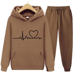 eshion Women Casual Solid Irregular Sweatshirts with Pants Sportwear Set eshion Women Casual Solid Irregular Sweatshirts with Pants Sportwear Set