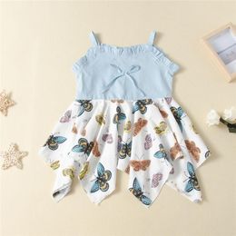 girls blue butterfly dress