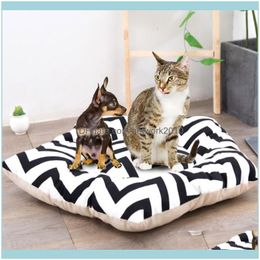 azul Cama para perros y gatos con Cushion-Luxery para perros y casas de mascotas con cojín y pizarra