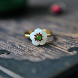Moda Plata 925 pendientes para boda joyería Esmeralda Peonía Oreja Clip un par