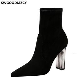 bottines a talons transparent