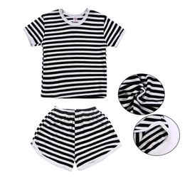 black and white striped t shirt for girls